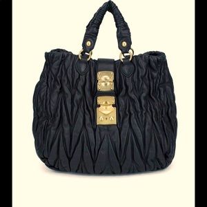 Miu Miu Prada Matelasse Nappa Leather Large Bag